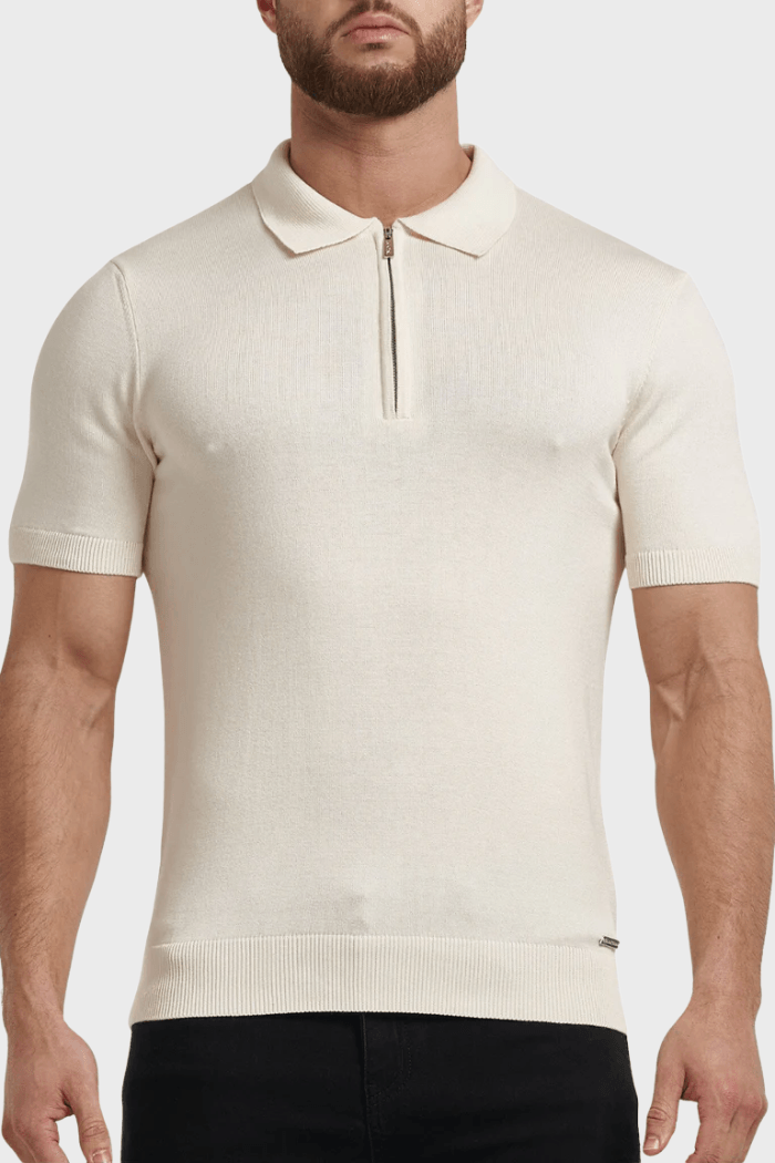 Men’s Pima Zip Polo Lynx Alpha