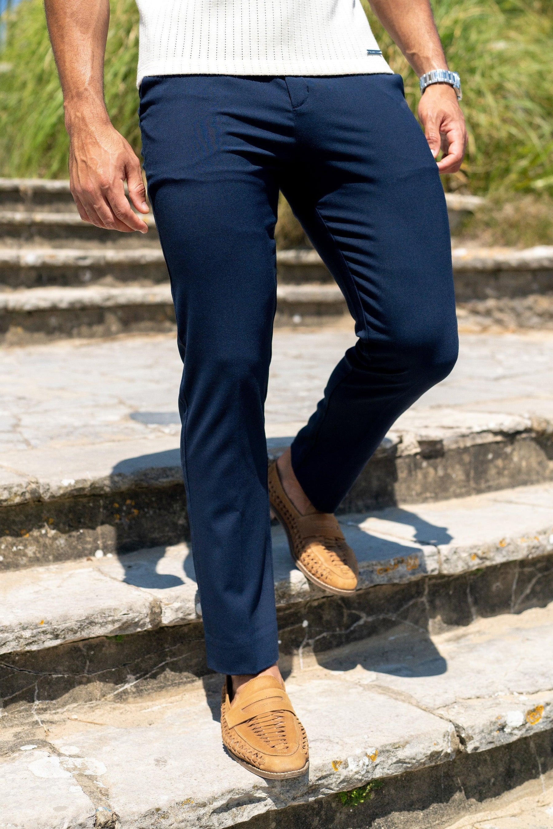 Milano Lynx Men’s Tailored Navy Blue Pants