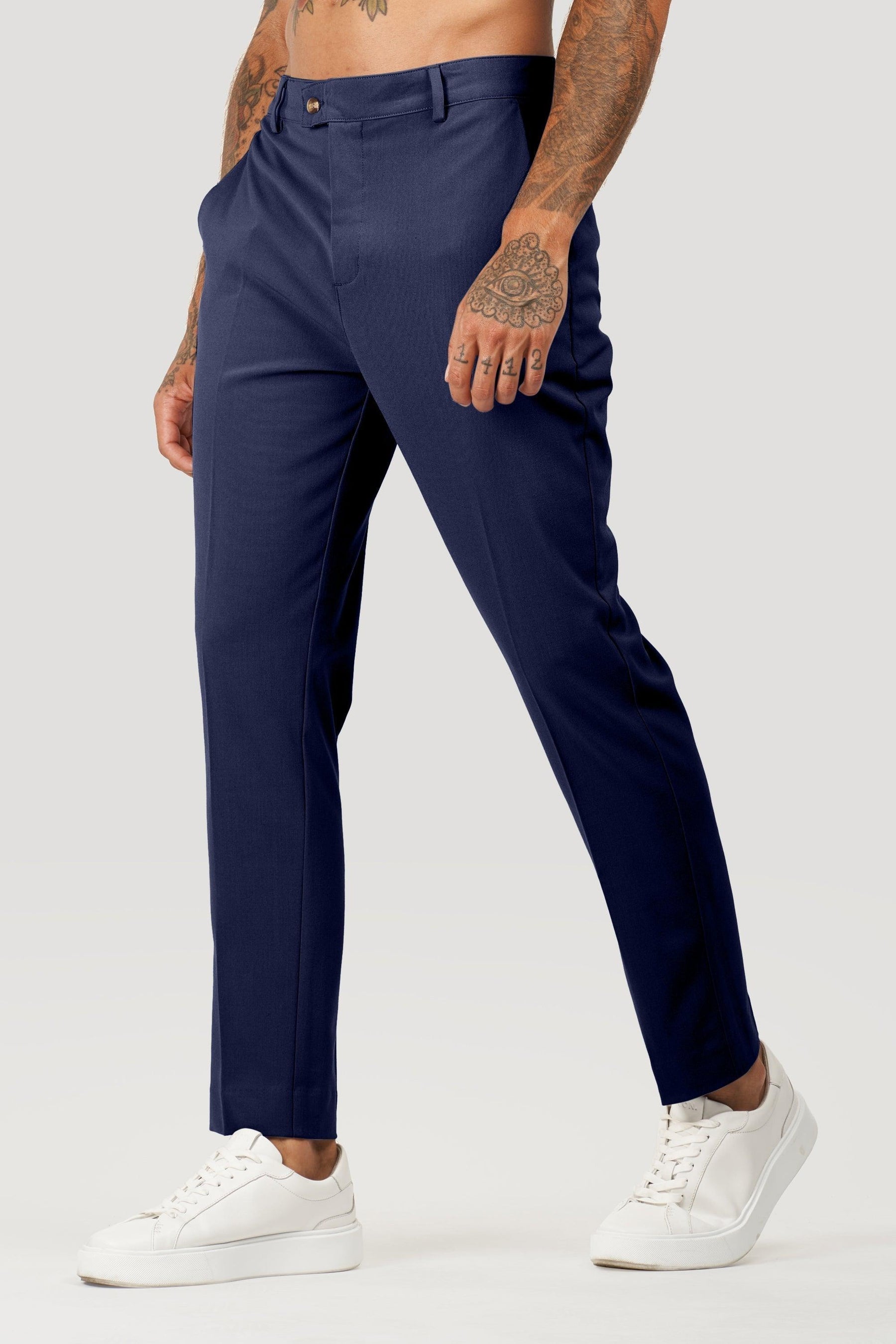 Milano Lynx Men’s Tailored Navy Blue Pants