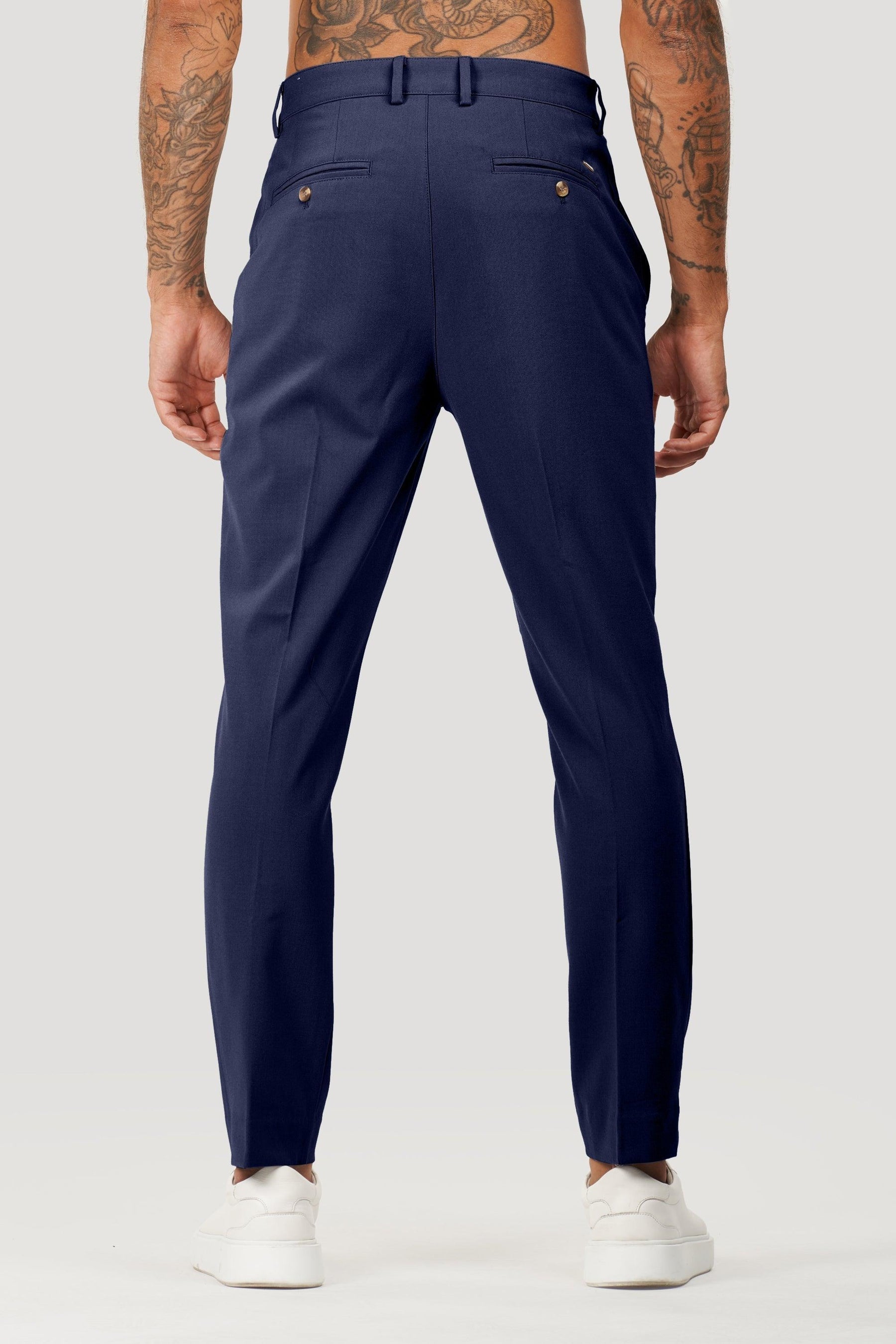 Milano Lynx Men’s Tailored Navy Blue Pants