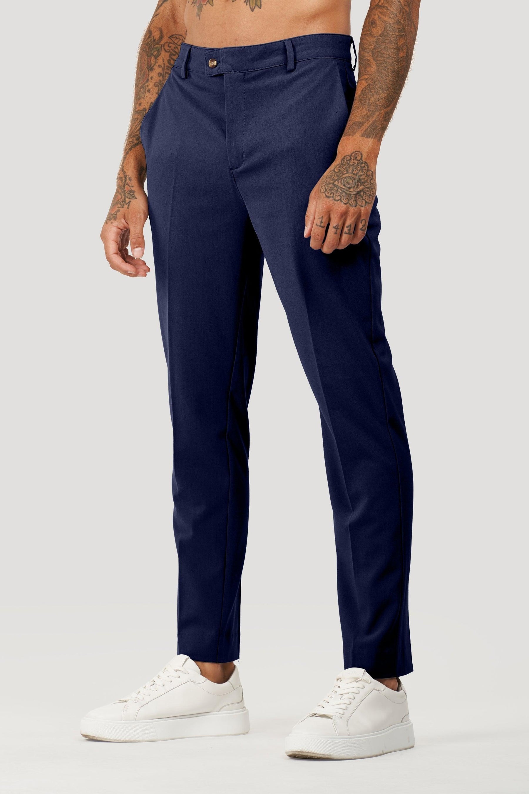 Milano Lynx Men’s Tailored Navy Blue Pants