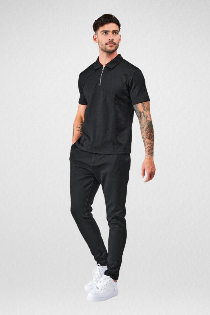 Men’s Zip Polo Shirt Lynx Alpha