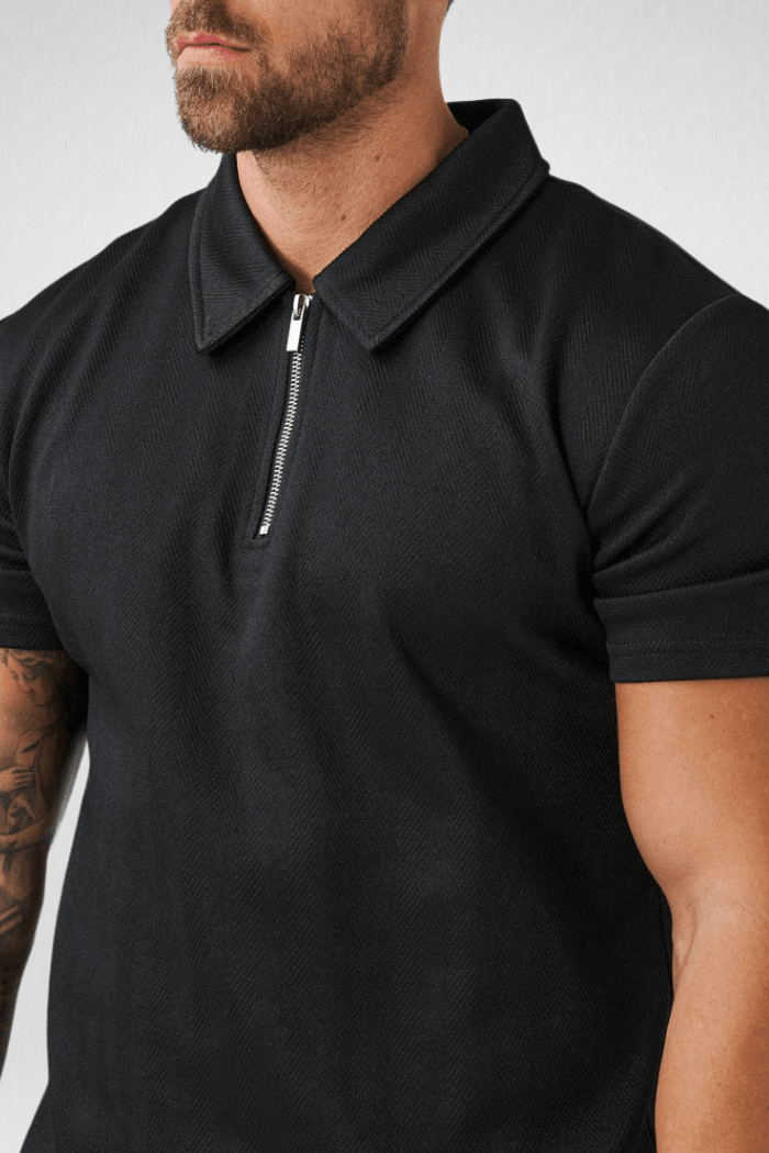 Men’s Zip Polo Shirt Lynx Alpha