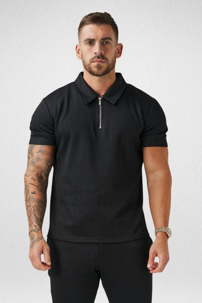Men’s Zip Polo Shirt Lynx Alpha