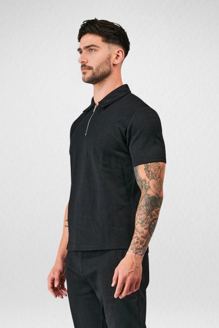 Men’s Zip Polo Shirt Lynx Alpha