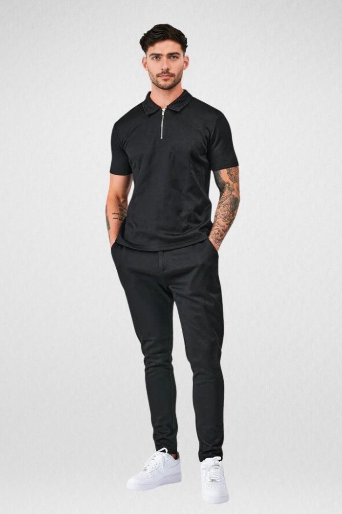 Men’s Zip Polo Shirt Lynx Alpha