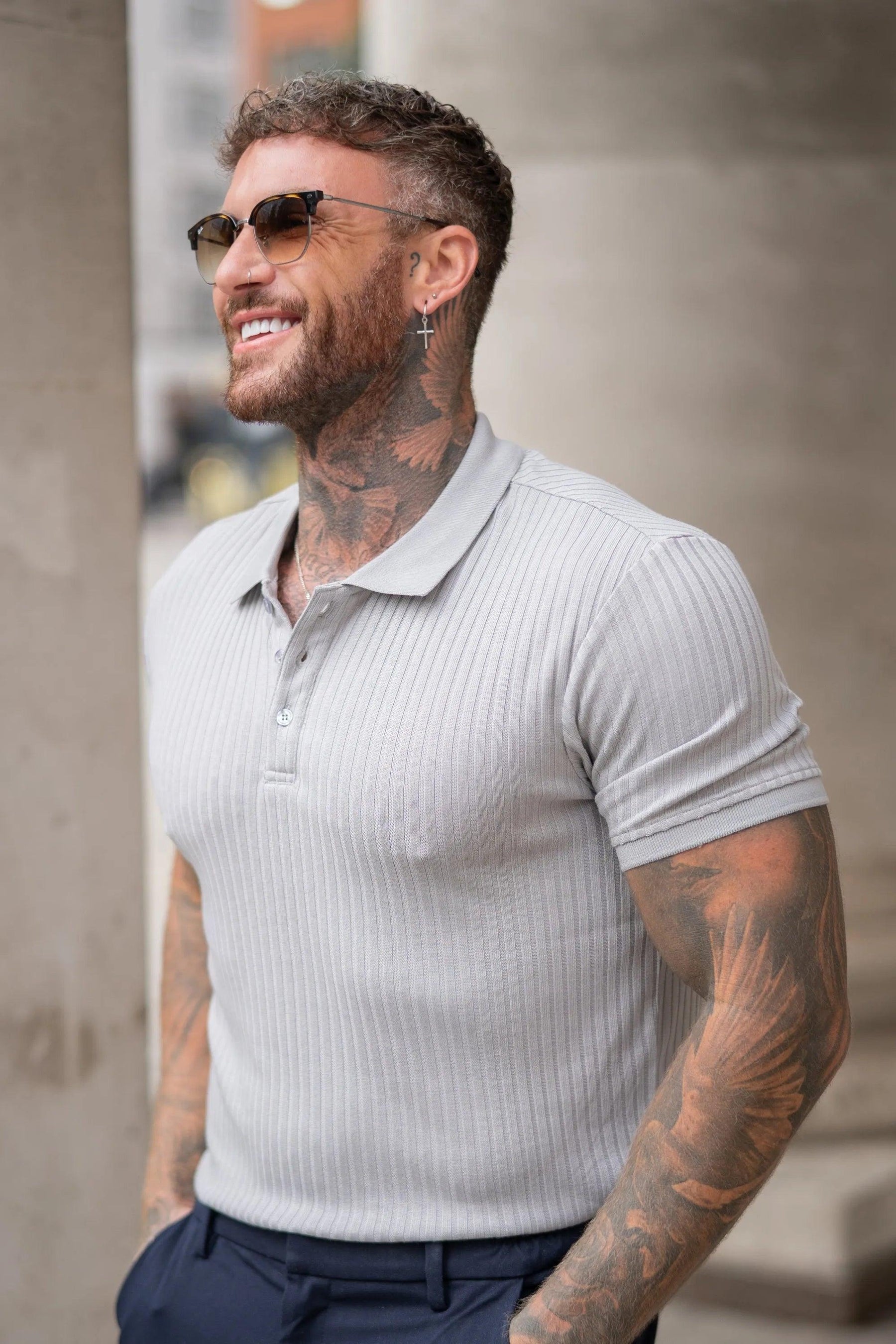 Men's Milano Lynx Gray Polo Shirt