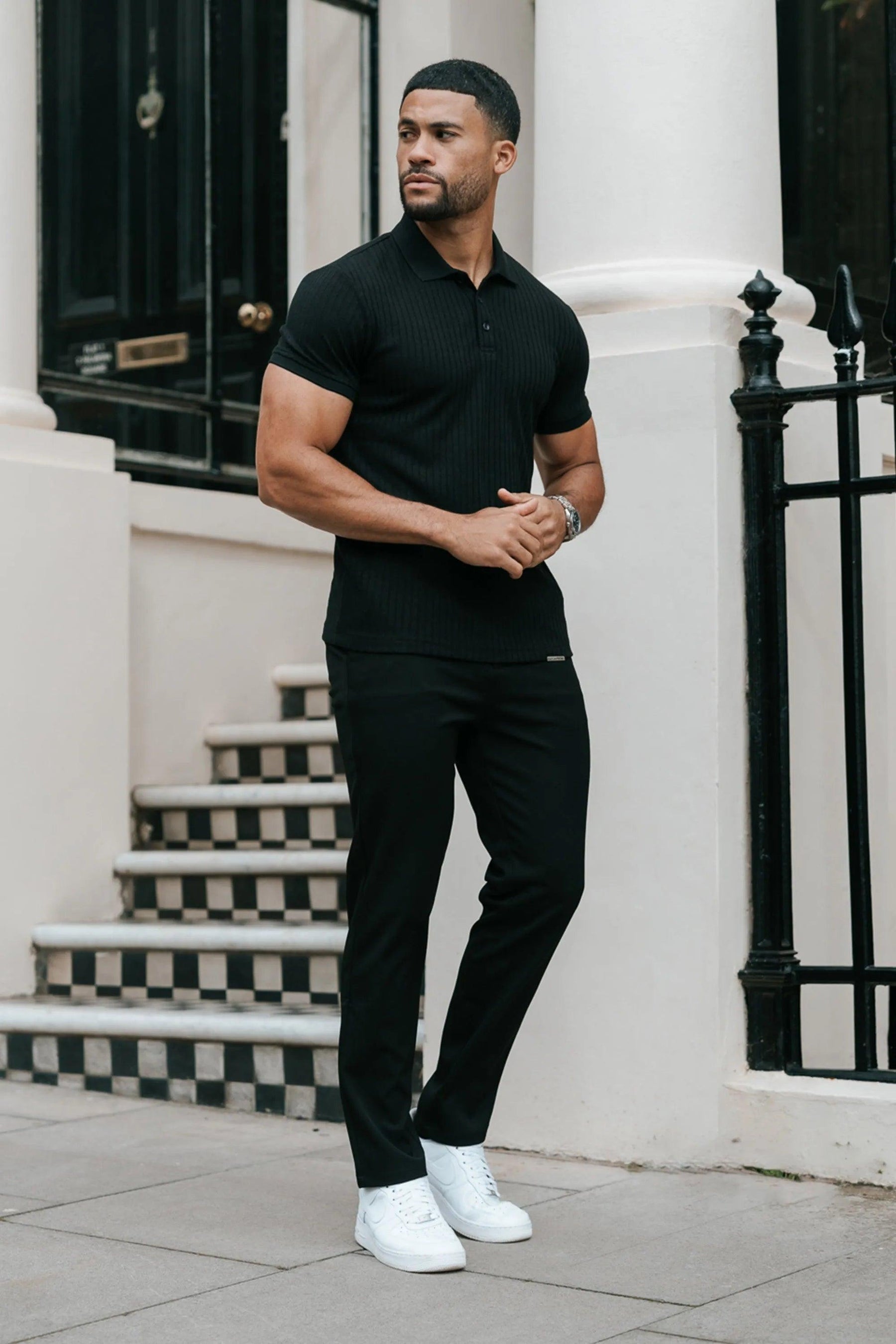 Men's Milano Lynx Black Polo Shirt