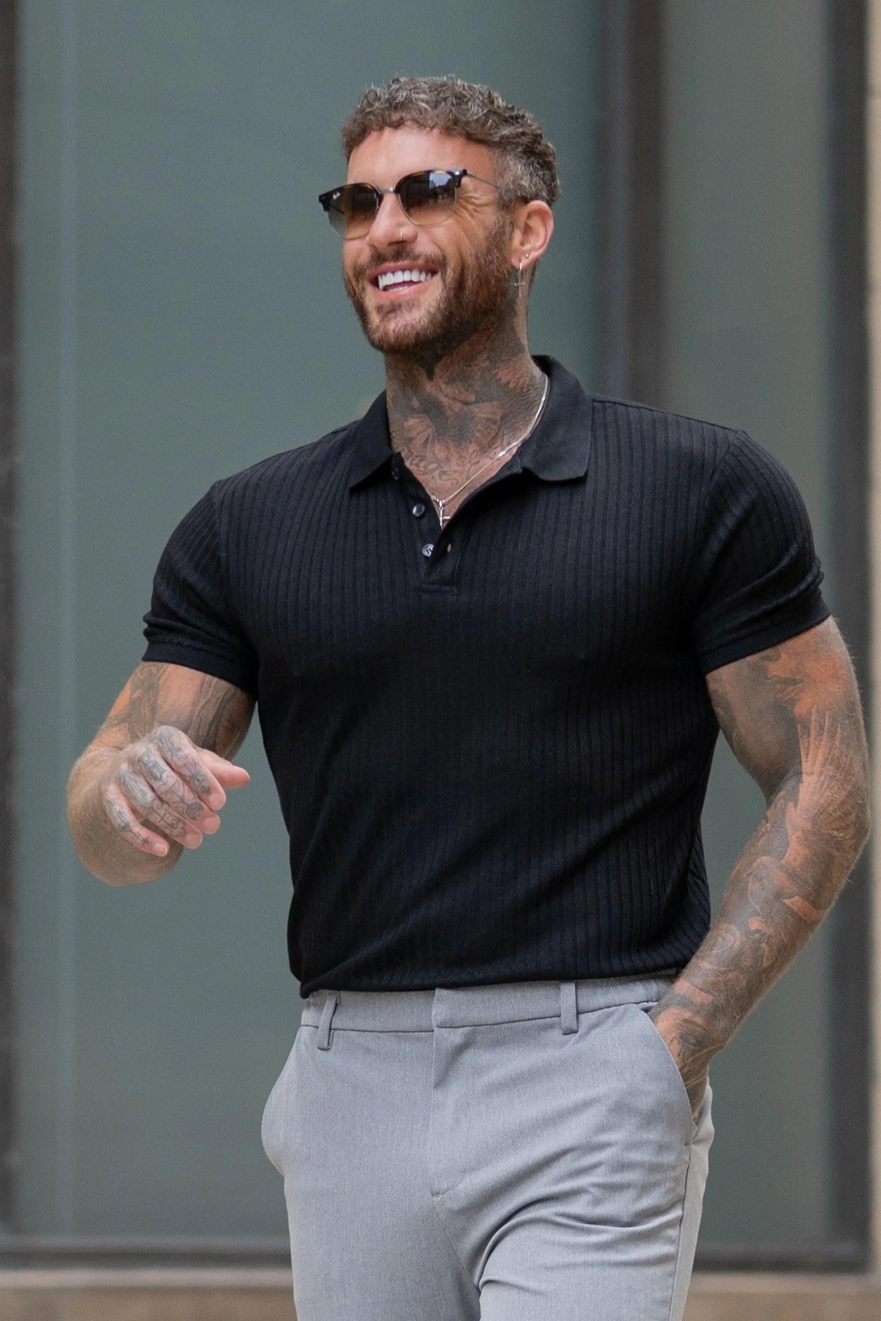 Men's Milano Lynx Black Polo Shirt