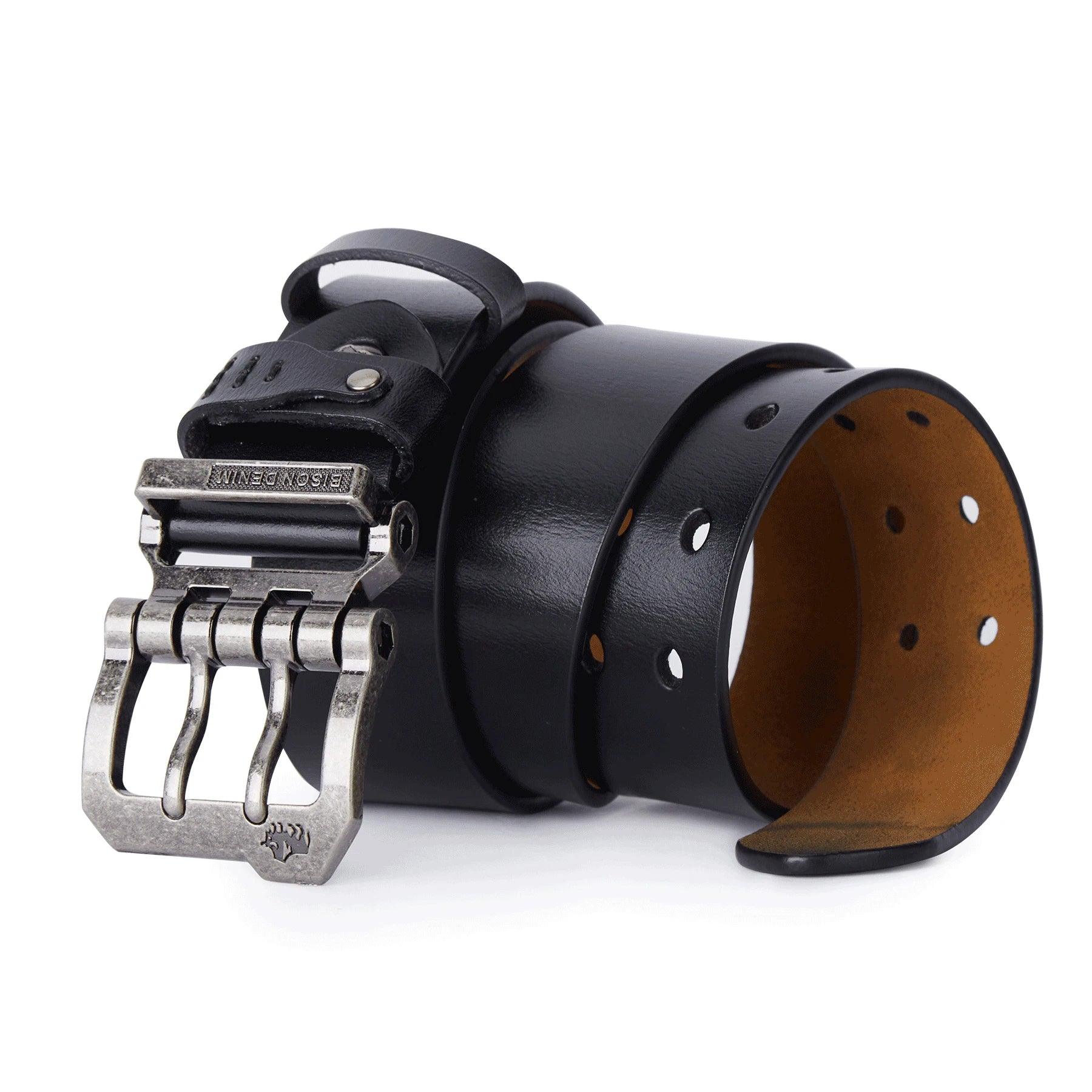 Men’s Leather Belt Lynx Bison Denim