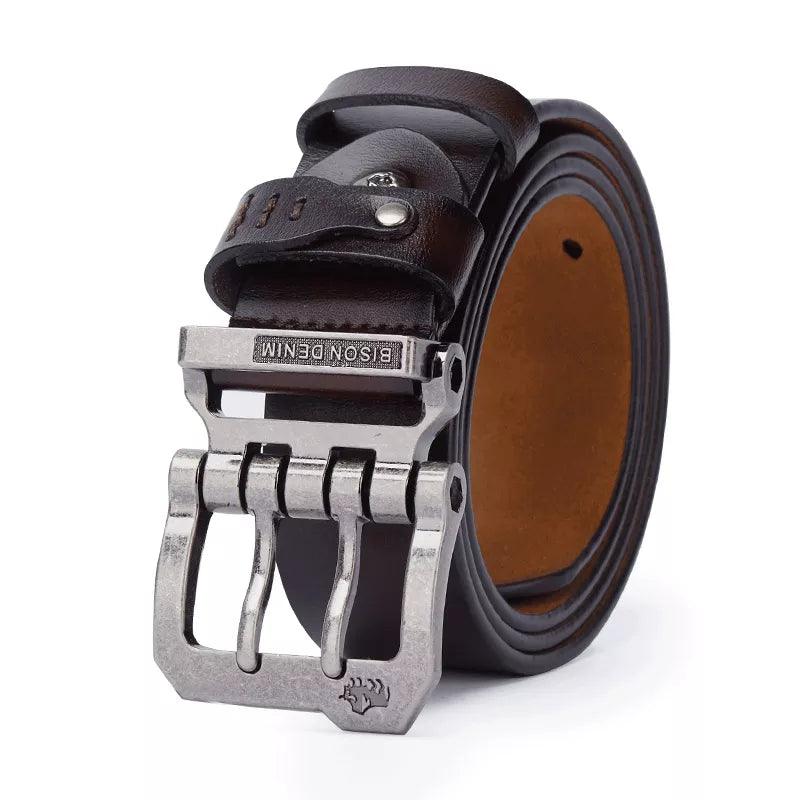 Men’s Leather Belt Lynx Bison Denim