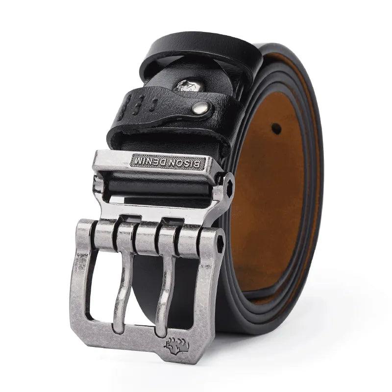 Men’s Leather Belt Lynx Bison Denim