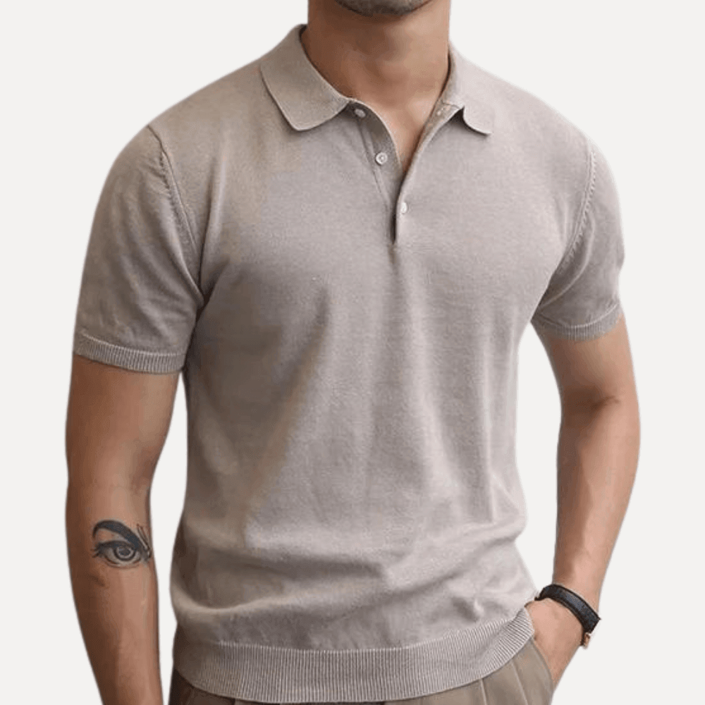 Men’s Jean Knit Polo Shirt Lynx Alpha