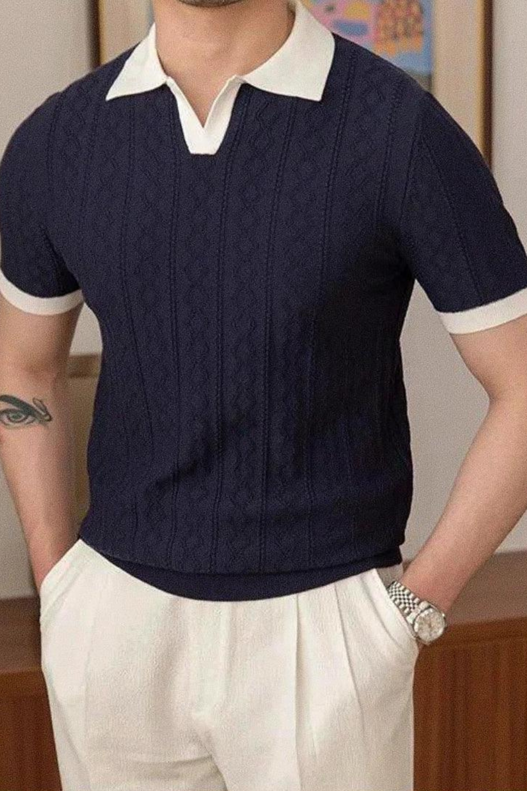 Men’s Madrid Knit Polo Shirt Lynx Alpha