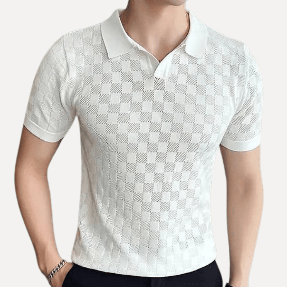 Men’s Kevin Knit Polo Shirt Lynx Alpha