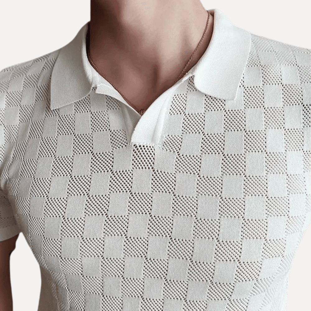 Men’s Kevin Knit Polo Shirt Lynx Alpha