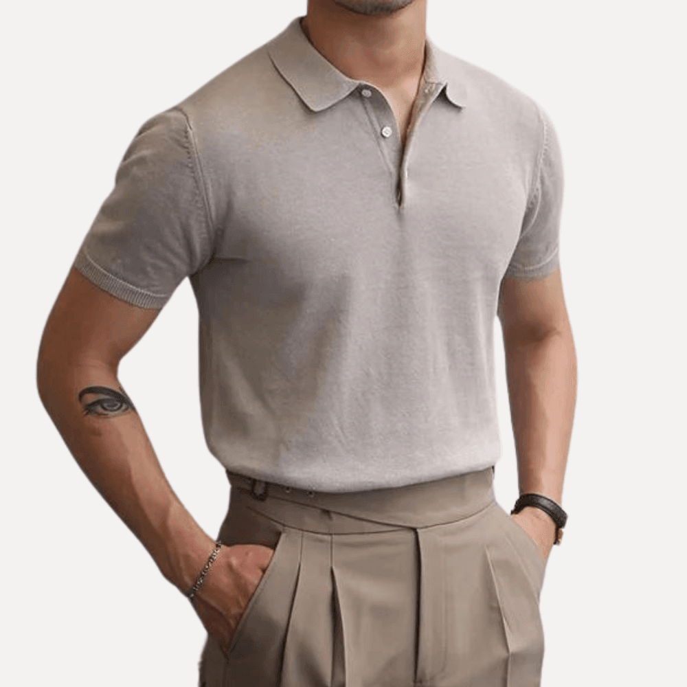 Men’s Jean Knit Polo Shirt Lynx Alpha