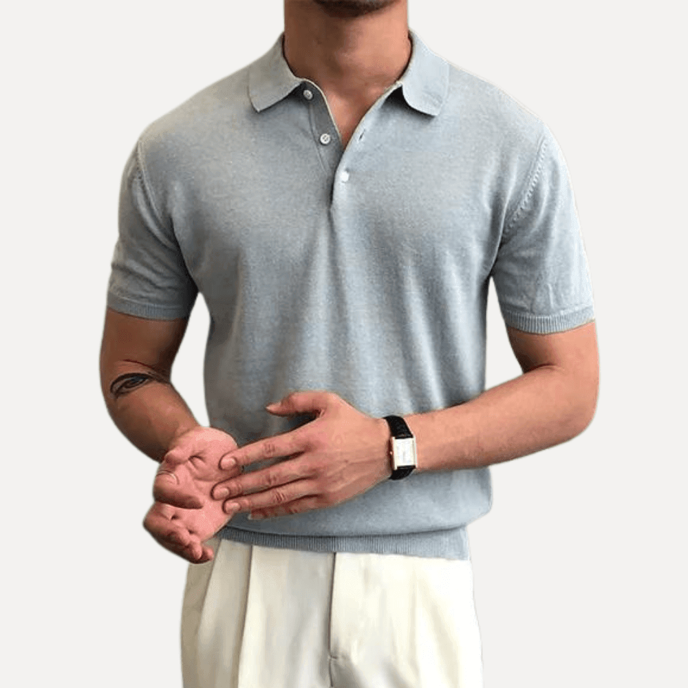 Men’s Jean Knit Polo Shirt Lynx Alpha