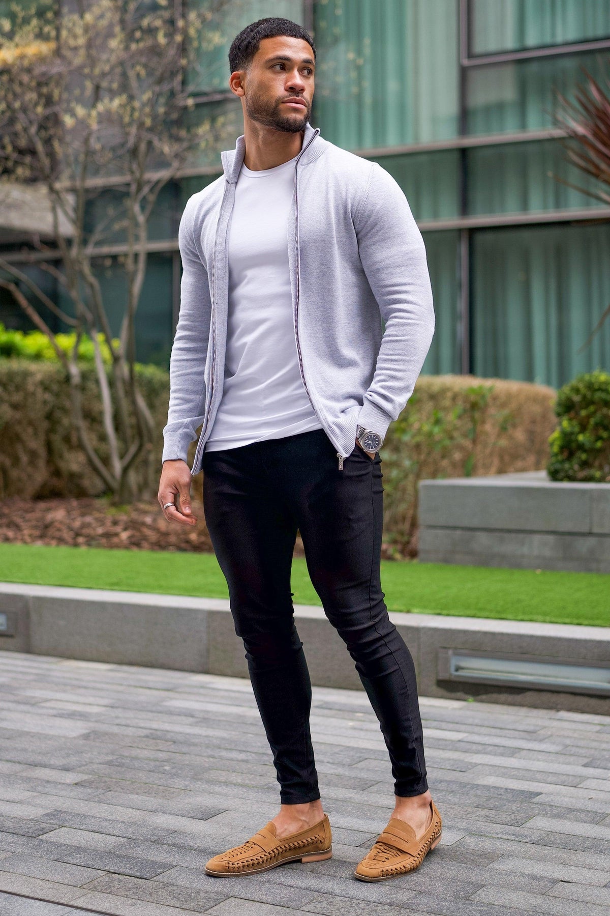 Positano Lynx Men’s Casual Gray Jacket