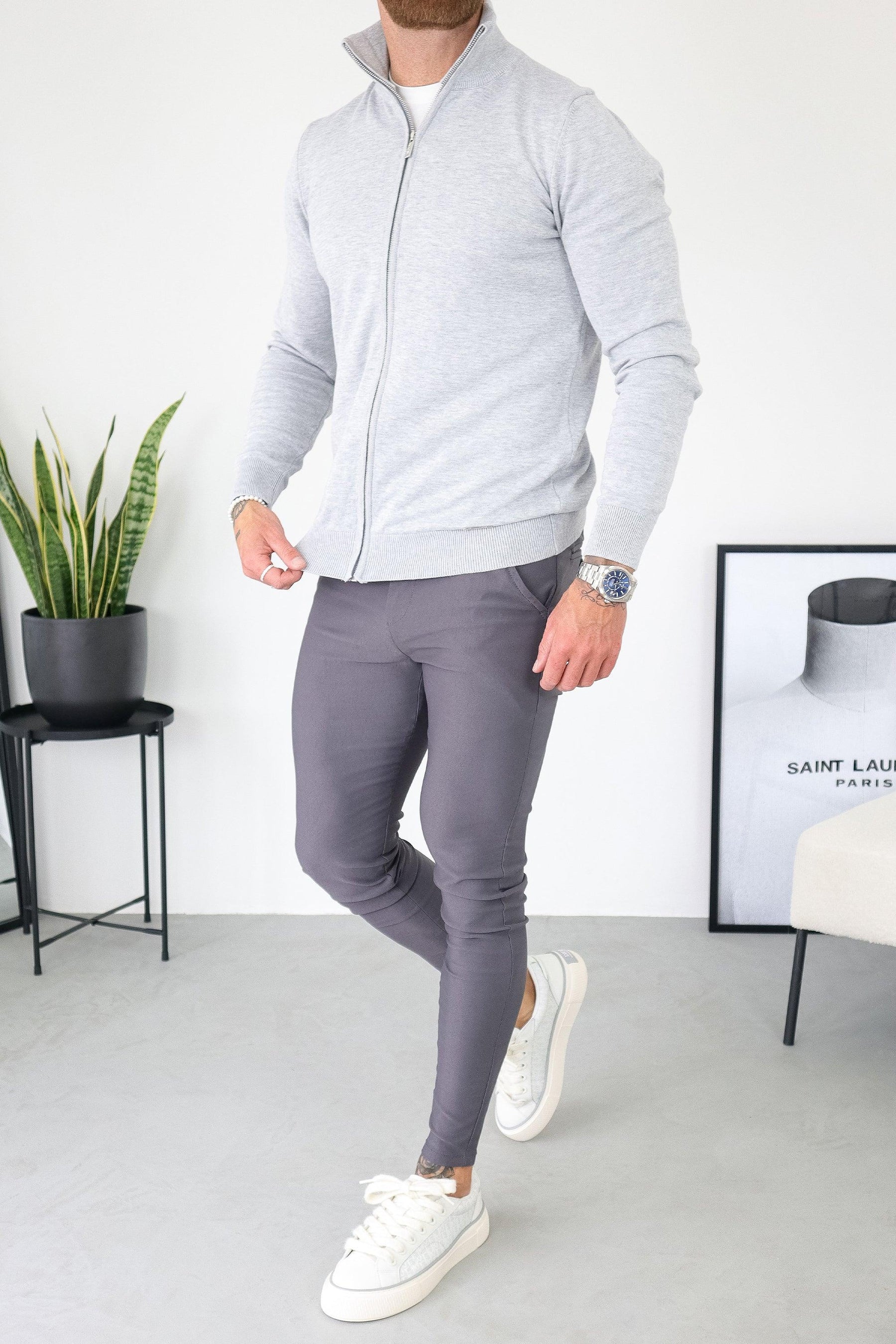 Positano Lynx Men’s Casual Gray Jacket