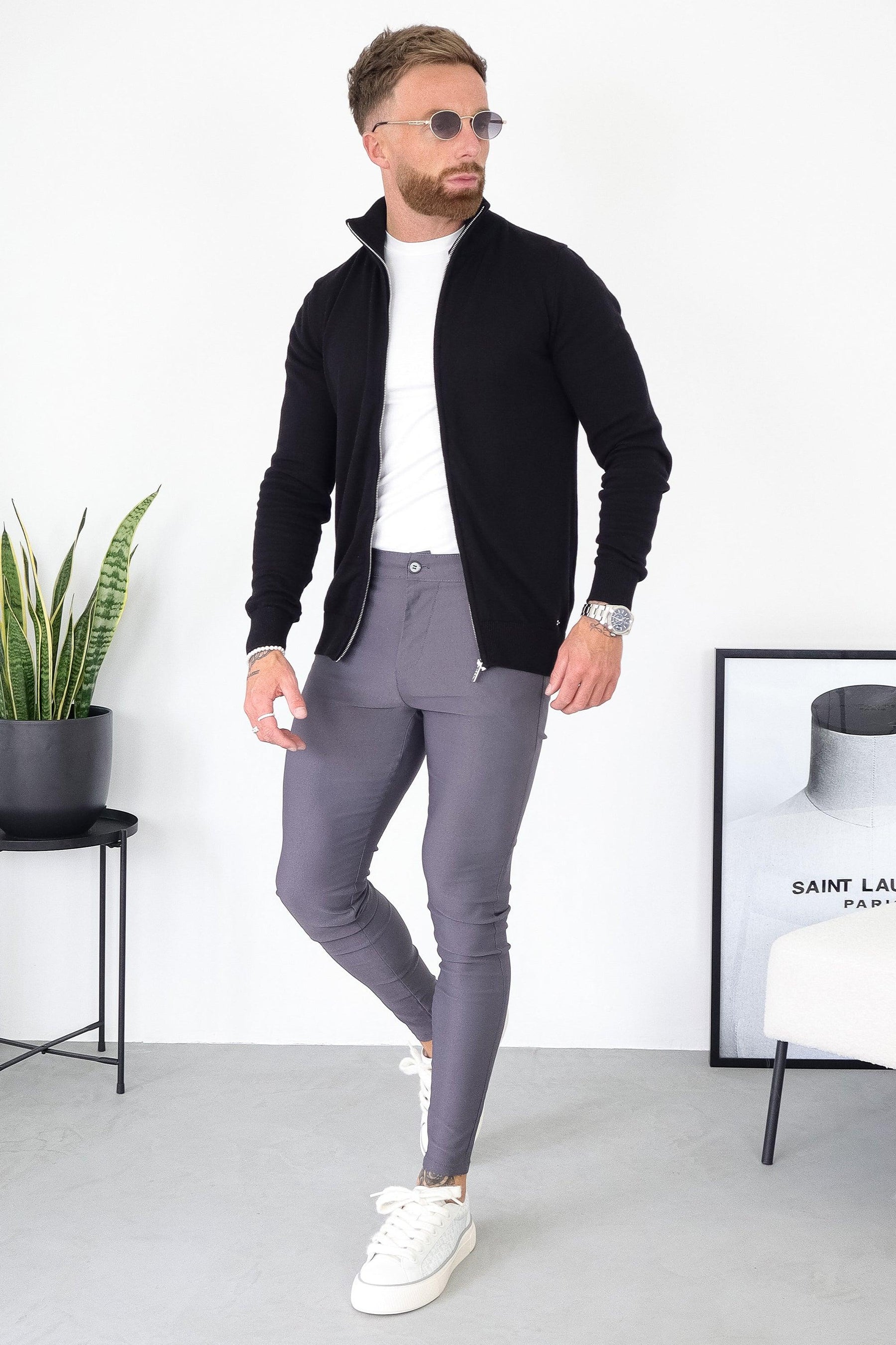 Positano Lynx Men’s Casual Black Jacket