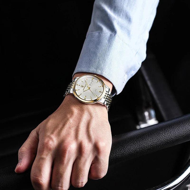 Poedagar Tempus Men’s Watch | Stainless Steel Strap