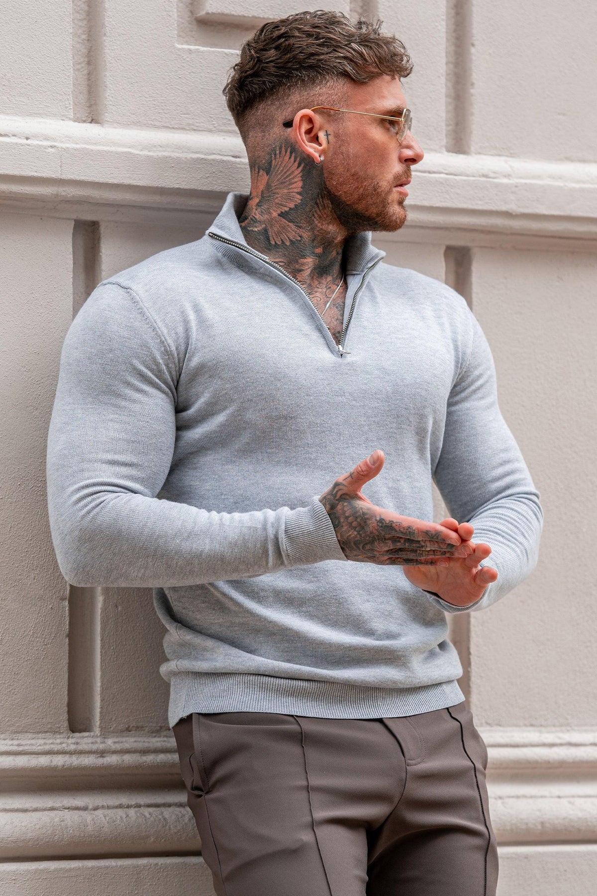 Santorini Lynx Men’s Gray Sweater