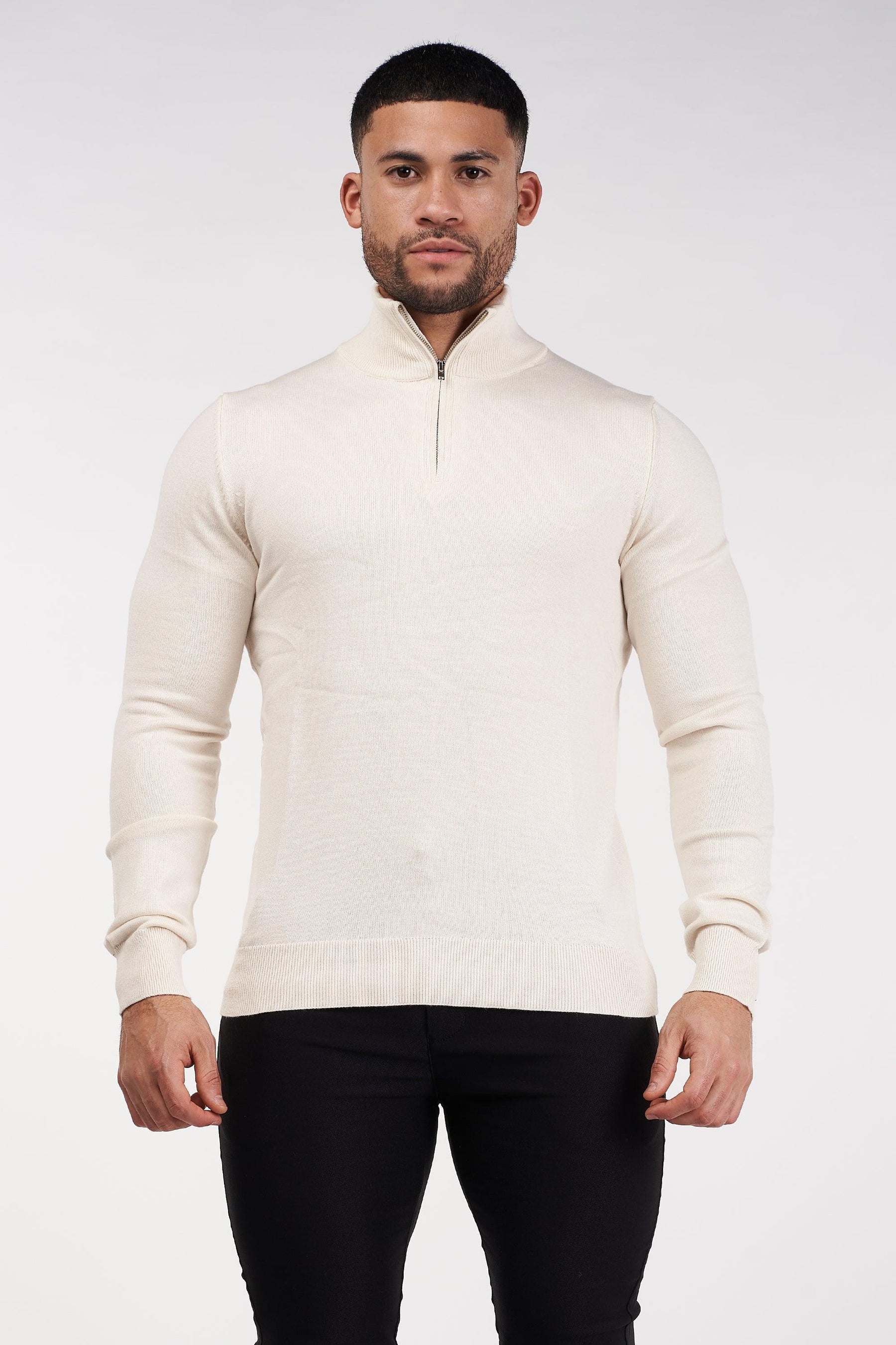 Santorini Lynx Men’s White Sweater