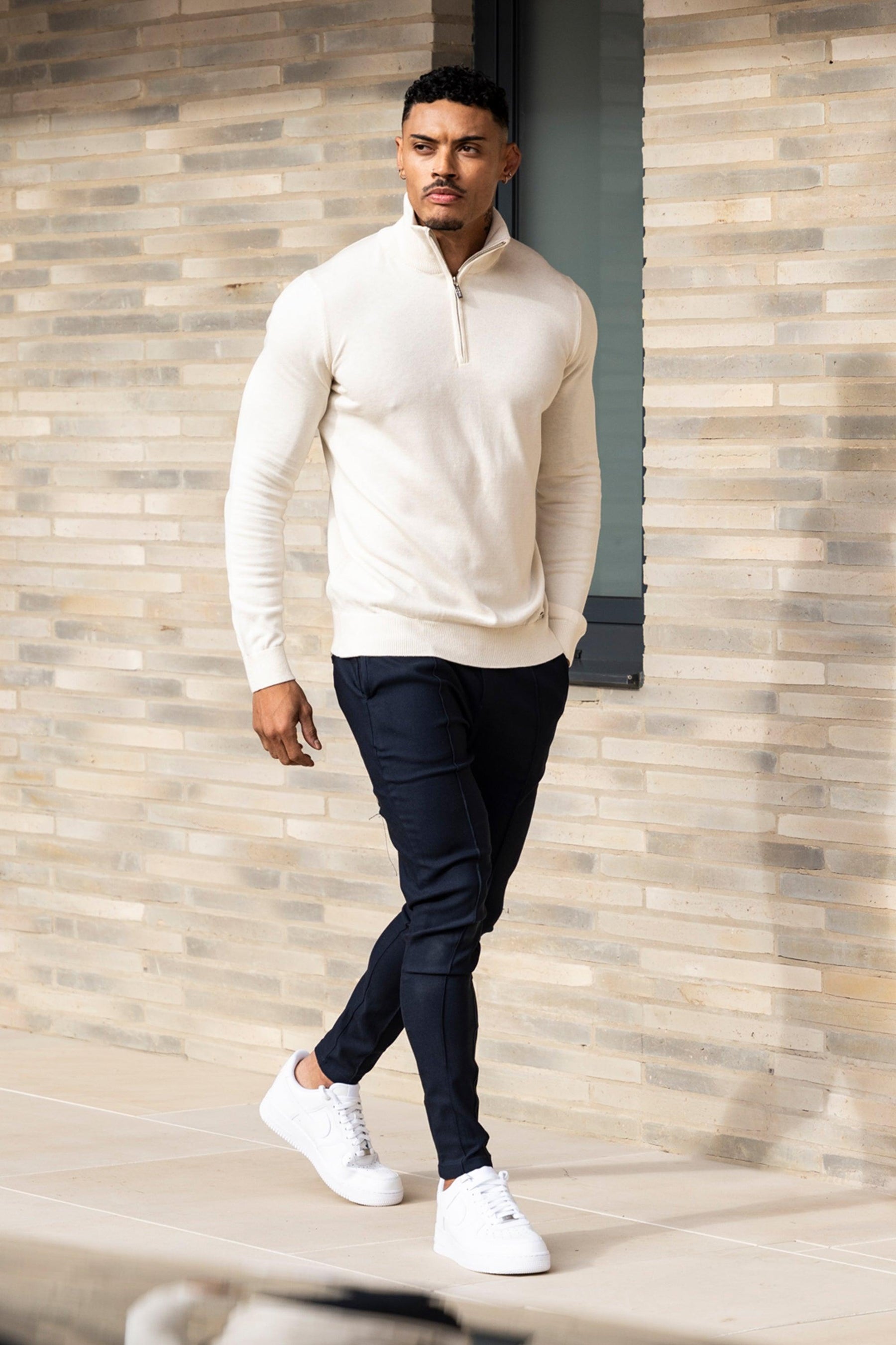 Santorini Lynx Men’s White Sweater