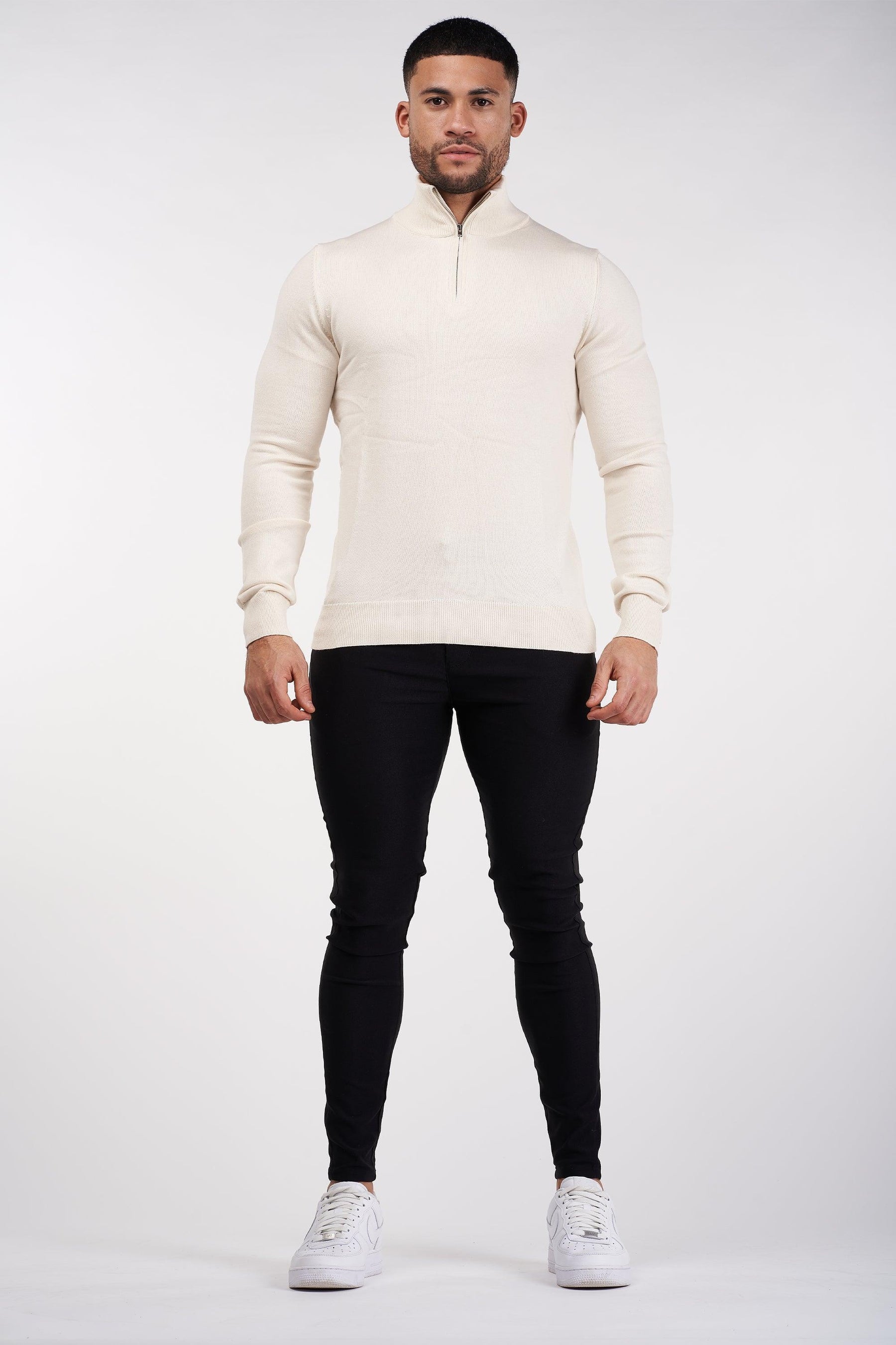 Santorini Lynx Men’s White Sweater