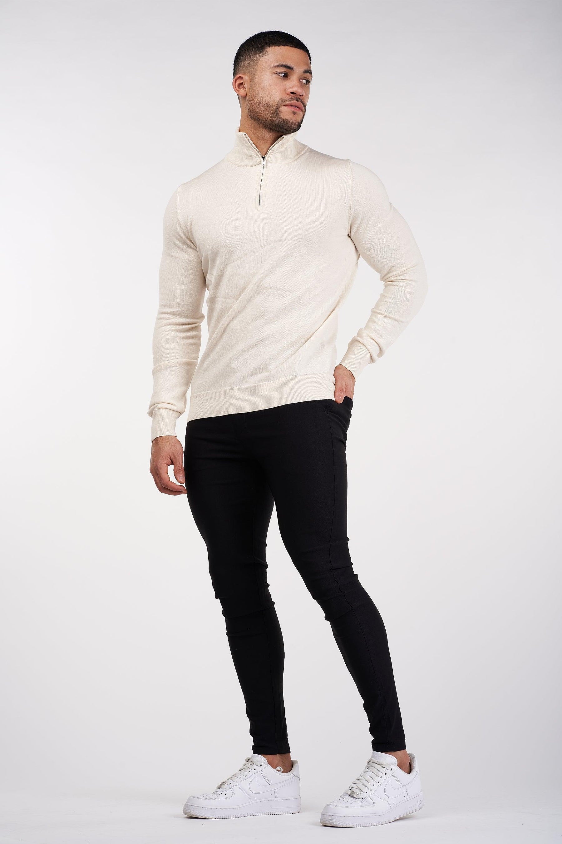 Santorini Lynx Men’s White Sweater