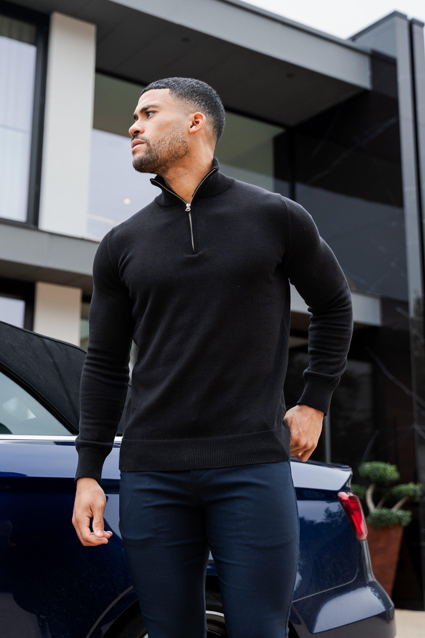Santorini Lynx Men’s Black Sweater