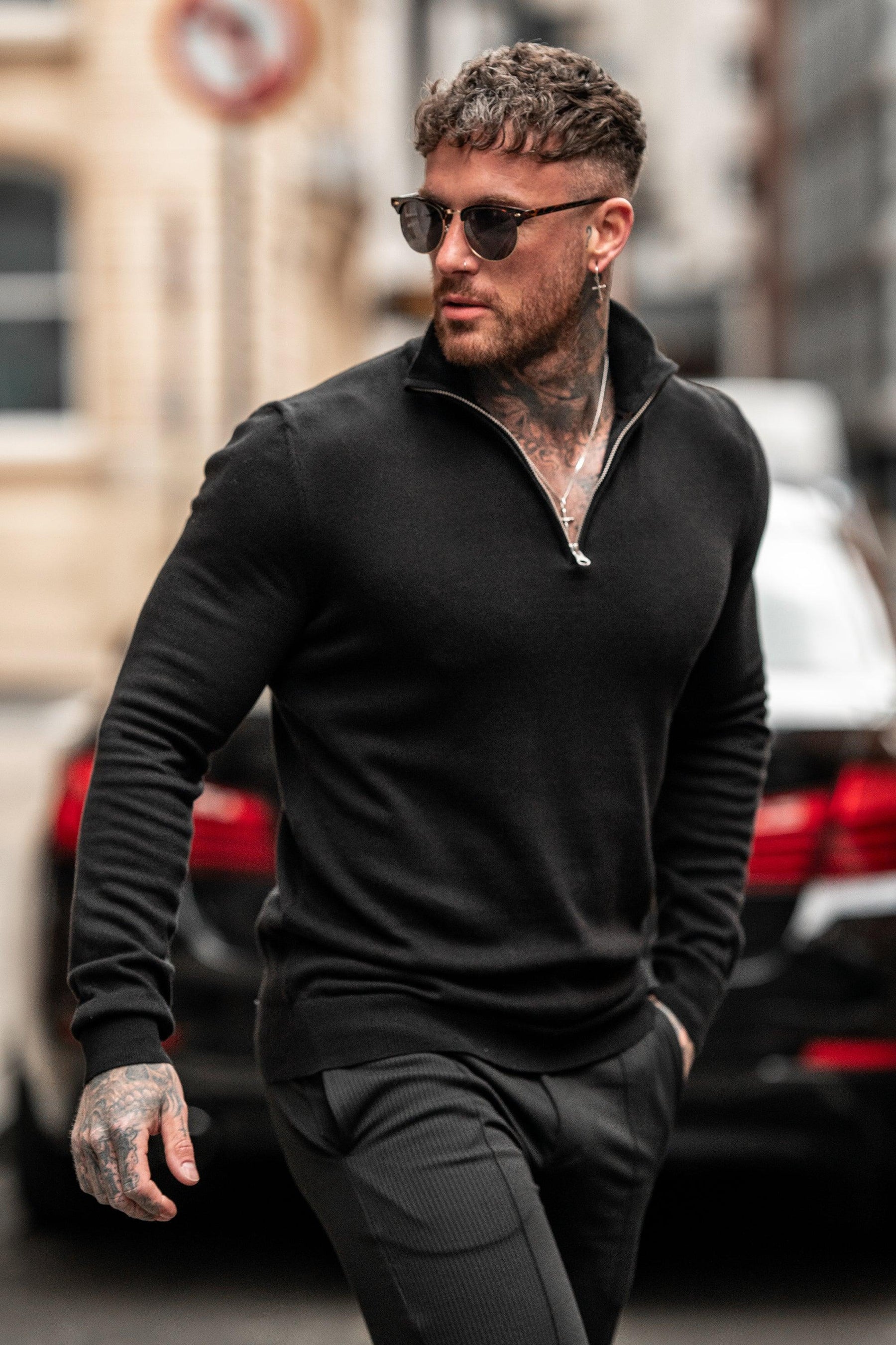 Santorini Lynx Men’s Black Sweater