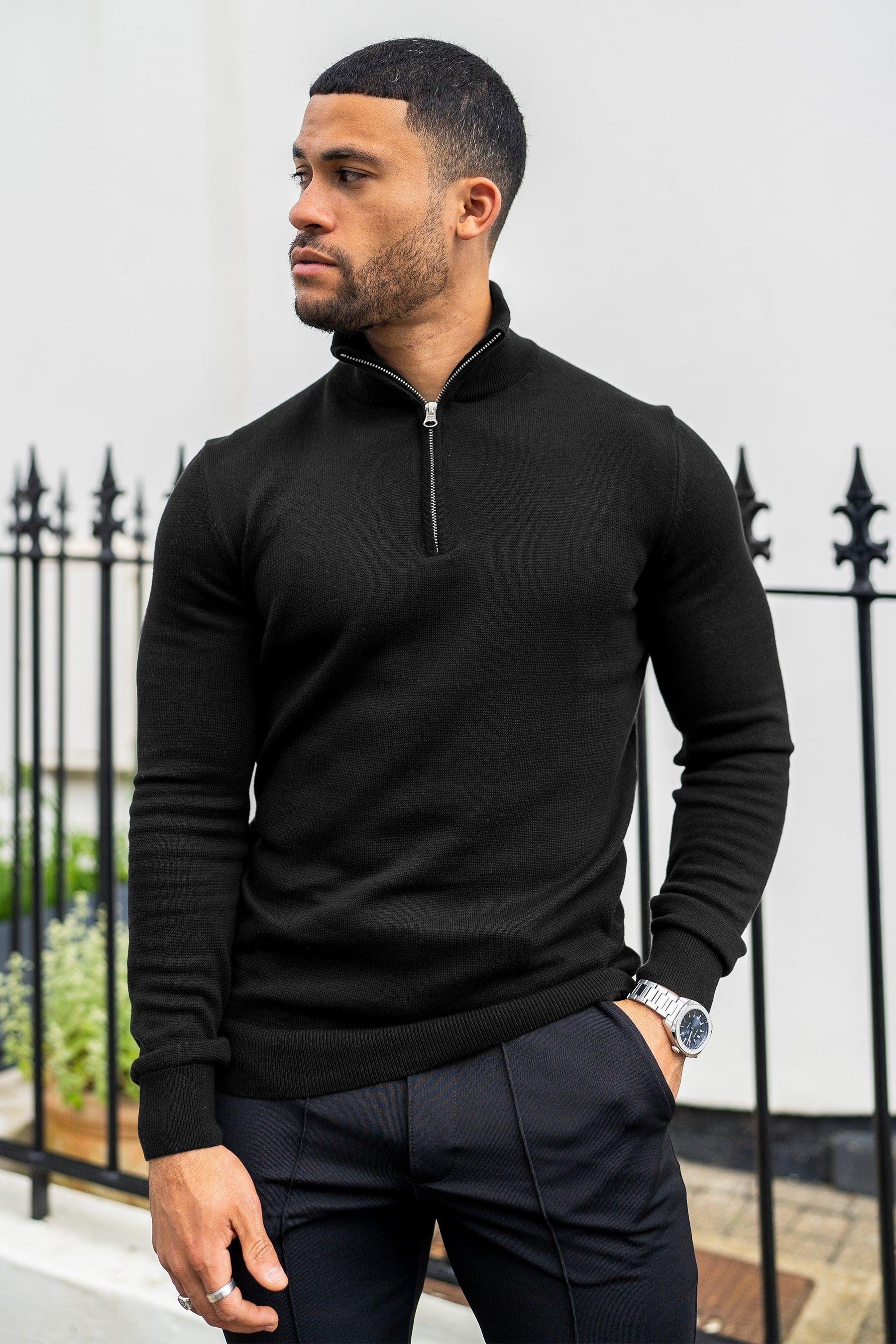 Santorini Lynx Men’s Black Sweater