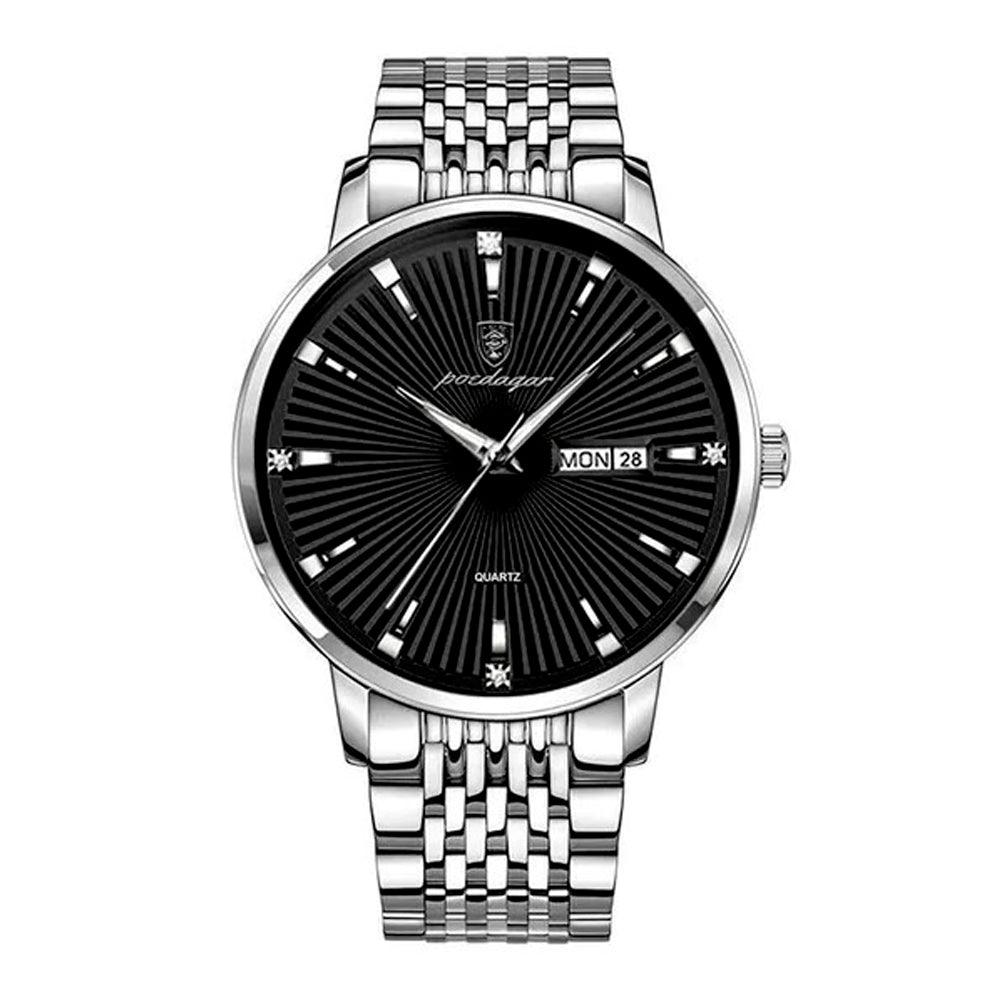 Poedagar Tempus Men’s Watch | Stainless Steel Strap