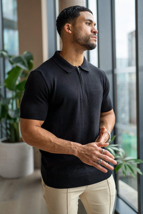 Camisa Polo Masculina Lynx Preta