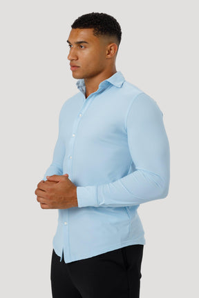 Camisa Social Masculina Lynx Azul Claro