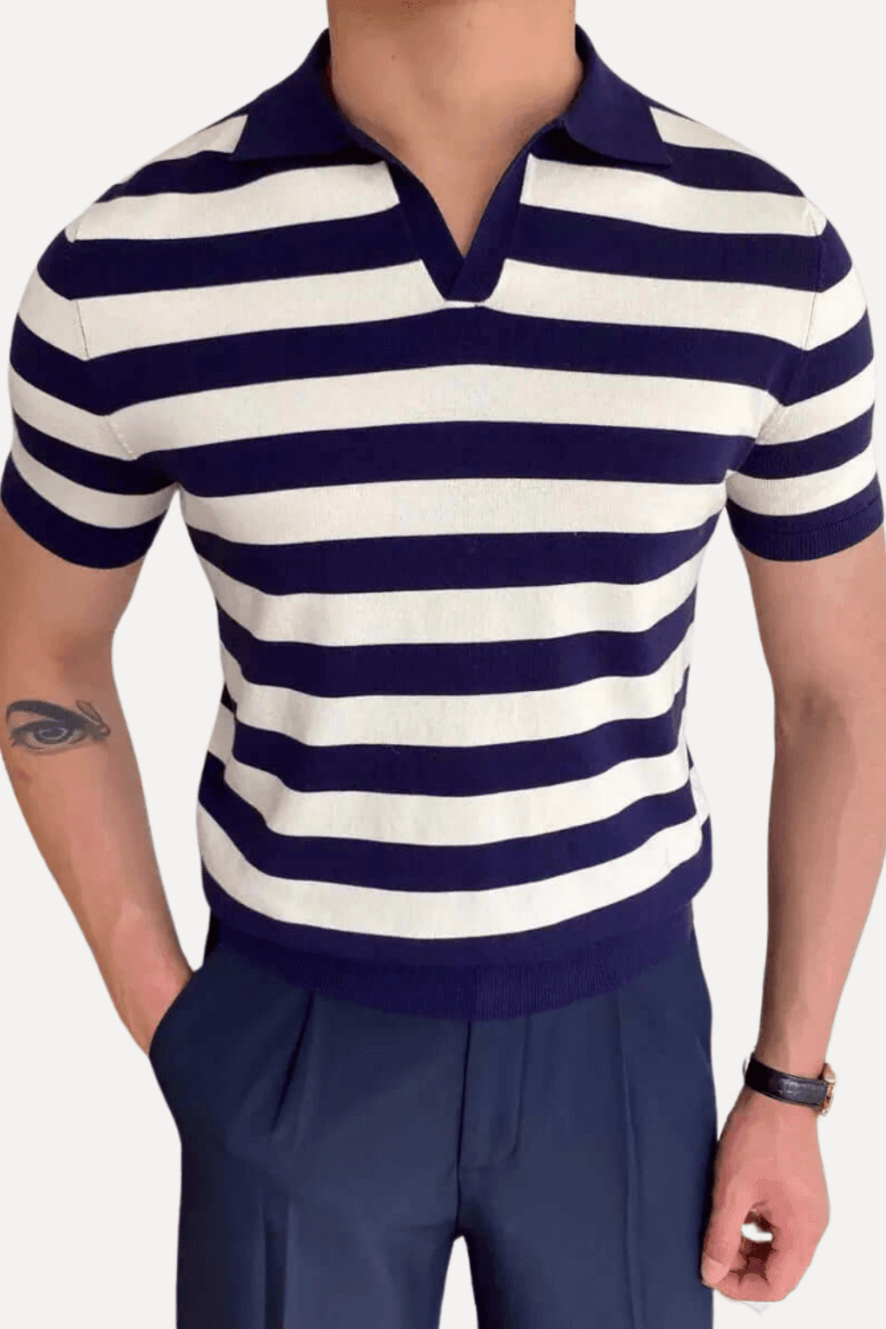 Camisa Polo Masculina Tricot Mathew Lynx Alpha