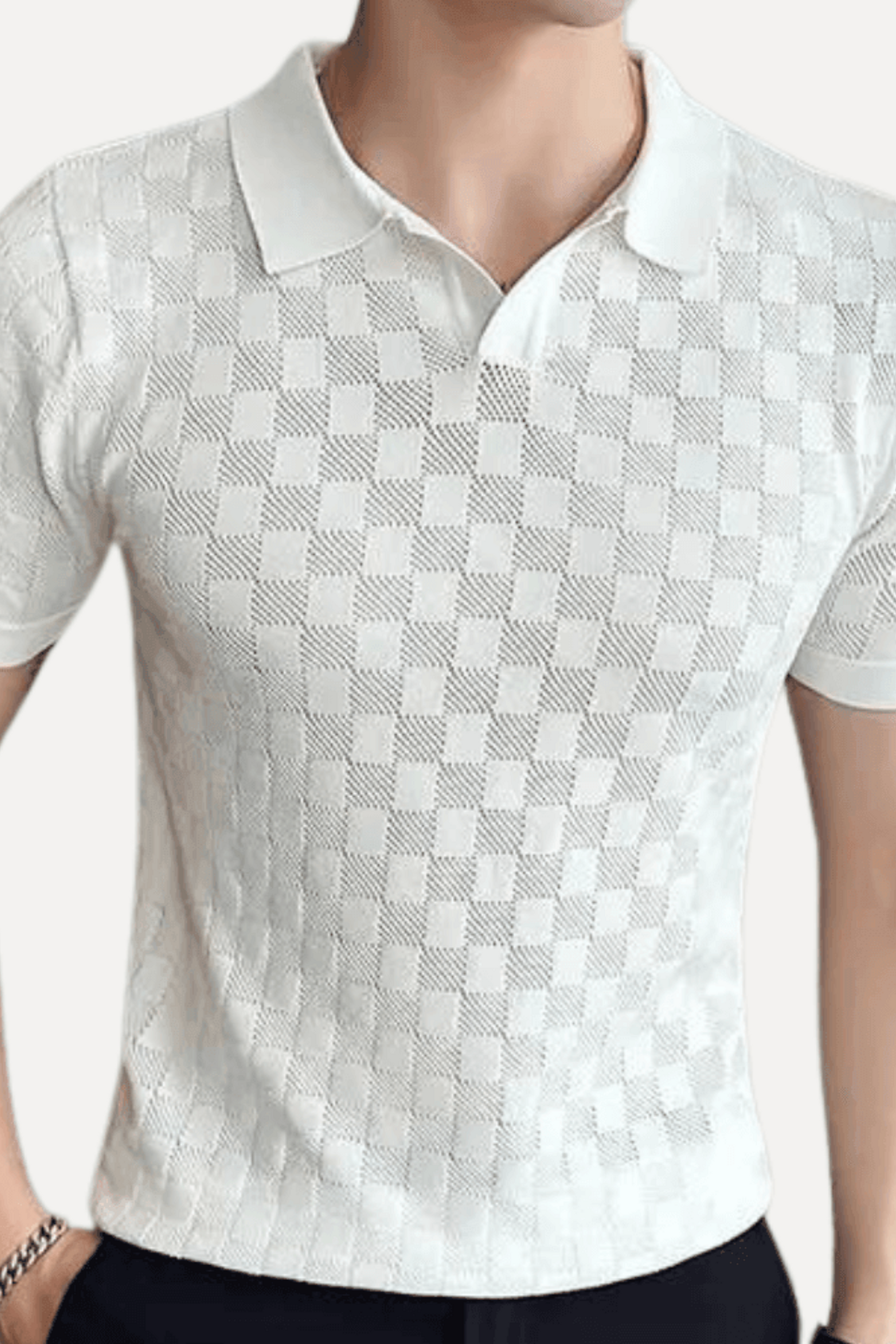 Camisa Polo Masculina Tricot Kevin Lynx Alpha