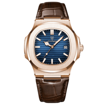 Relógio Masculino Poedagar Deluxe Gold | Pulseira de Couro