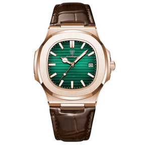 Relógio Masculino Poedagar Deluxe Gold | Pulseira de Couro